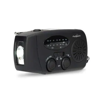 Nedis RDFMCR2000BK - Radio za hitne slučajeve | AM / FM | Funkcija power bank-a | Napajanje baterijama / USB napajanje / Ručna kurbla | Crna Nedis RDFMCR2000BK - Radio za hitne slučajeve | AM / FM | Funkcija power bank-a | Napajanje baterijama / USB napajanje / Ručna kurbla | Crna
