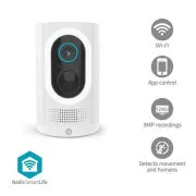 Nedis WIFICBO33WT - SmartLife vanjska kamera | Wi-Fi | Reflektor | 3MP Full HD 1296p | IP65 | Senzor pokreta | Bijela