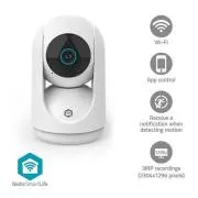 Nedis WIFICI23CWT SmartLife Unutarnja Kamera | Wi-Fi | 3MP Full HD 1296p | Nagib | Senzor pokreta | Noćni vid | Bijela