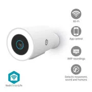 Nedis WIFICO15CWT - SmartLife vanjska kamera | Wi-Fi | Reflektor | 3MP Full HD 1296p | IP65 | Senzor pokreta | Bijela
