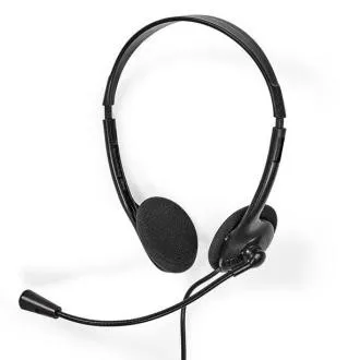 Nedis CHST100BK - PC slušalice | Na uho | Stereo | 2x 3,5 mm | Sklopivi mikrofon | Crne Nedis CHST100BK - PC slušalice | Na uho | Stereo | 2x 3,5 mm | Sklopivi mikrofon | Crne