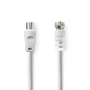 Nedis CSGL41000WT30 - Satelitski i antenski kabel | Ž muški | Ž muški | 75 Ohm | Dvostruko zaštićen | 3 m | Bijeli
