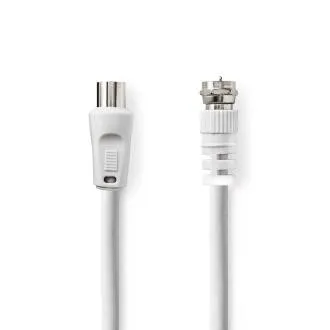 Nedis CSGL41000WT30 - Satelitski i antenski kabel | Ž muški | Ž muški | 75 Ohm | Dvostruko zaštićen | 3 m | Bijeli Nedis CSGL41000WT30 - Satelitski i antenski kabel | Ž muški | Ž muški | 75 Ohm | Dvostruko zaštićen | 3 m | Bijeli