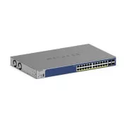 Netgear 24-portni gigabitni Ethernet, PoE+, pametni preklopnik, 4 SFP+ porta (190 W) - GS728TXP