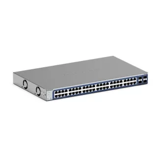 Netgear 48xGbE, pametni preklopnik, 2 kombinirana bakrena/SFP priključka, 2 namjenska SFP priključka - GS748T