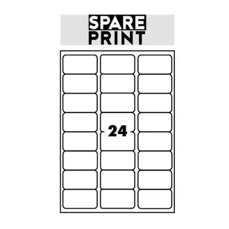 SPARE PRINT PREMIUM Bijele samoljepljive naljepnice, 100 listova A4 u kutiji (1 list/24x naljepnica 68x36 mm) SPARE PRINT PREMIUM Bijele samoljepljive naljepnice, 100 listova A4 u kutiji (1 list/24x naljepnica 68x36 mm)
