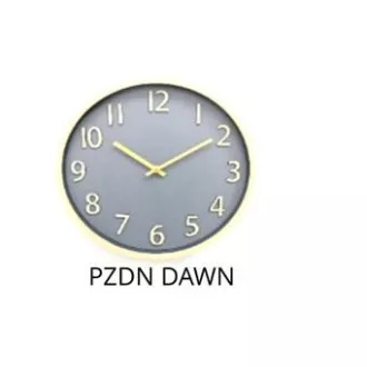 PLATINET OKRUGLI ZIDNI SAT DAWN, tihi mehanizam PLATINET OKRUGLI ZIDNI SAT DAWN, tihi mehanizam