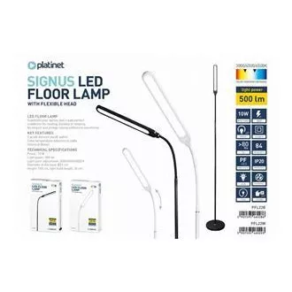 PLATINET podna lampa SIGNUS 10W 84 LED 500 lumena, crna, visina 150 cm