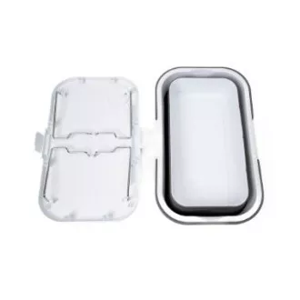 PLATINET KOŠARA ZA PIKNIK ZA KAMPIRANJE 47X29X23,5 CM, 16L, SKLOPIVA, S POKLOPCOM 2U1 / STOL BIJELO-SIVA PLATINET KOŠARA ZA PIKNIK ZA KAMPIRANJE 47X29X23,5 CM, 16L, SKLOPIVA, S POKLOPCOM 2U1 / STOL BIJELO-SIVA