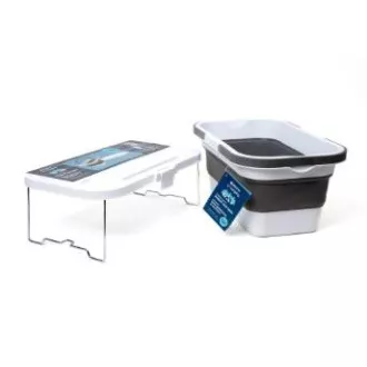 PLATINET KOŠARA ZA PIKNIK ZA KAMPIRANJE 47X29X23,5 CM, 16L, SKLOPIVA, S POKLOPCOM 2U1 / STOL BIJELO-SIVA PLATINET KOŠARA ZA PIKNIK ZA KAMPIRANJE 47X29X23,5 CM, 16L, SKLOPIVA, S POKLOPCOM 2U1 / STOL BIJELO-SIVA