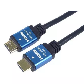 PremiumCord Ultra HDTV 4K@60Hz kabel HDMI 2.0b metalni+zlatni konektori 0,5m