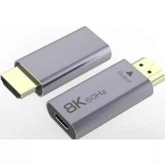 PremiumCord adapter USB-C na HDMI rezolucija slike 8K@60Hz, 4K@144Hz aluminij