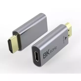 PremiumCord adapter USB-C na HDMI rezolucija slike 8K@60Hz, 4K@144Hz aluminij