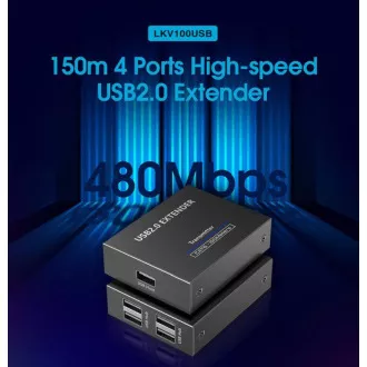 PremiumCord 4-priključni USB 2.0 produživač preko Cat5/Cat5e/Cat6 do 150m