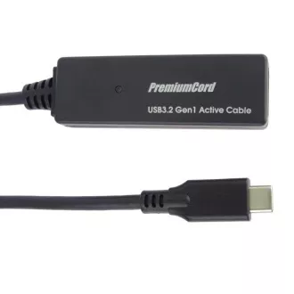 PremiumCord USB-C repetitor i produžni kabel muško-ženski, 5Gbps 5m