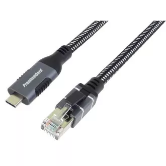 PremiumCord Ethernet kabel USB-C -> LAN RJ45 10/100/1000 Mbit/s 1 m