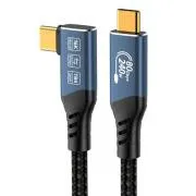 PremiumCord USB4 verzija 2.0 80Gbps 16K@60Hz 240W Thunderbolt 3 i 4 kabel savijen 1m