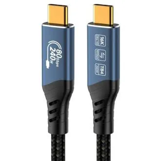 PremiumCord USB4 verzija 2.0 80Gbps 16K@60Hz 240W Thunderbolt 3 i 4 kabel 1,2 m PremiumCord USB4 verzija 2.0 80Gbps 16K@60Hz 240W Thunderbolt 3 i 4 kabel 1,2 m