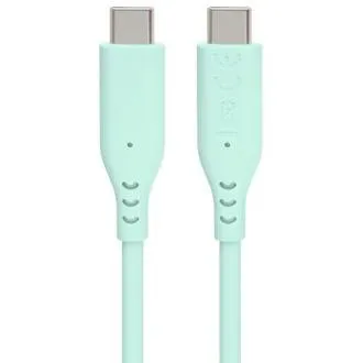 PremiumCord silikonski kabel s USB-C konektorima 60W 480Mbps tirkizni ekstra mekani 1,5 m PremiumCord silikonski kabel s USB-C konektorima 60W 480Mbps tirkizni ekstra mekani 1,5 m