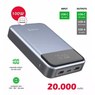SWISSTEN POWER BANK 20000 mAh 100W ISPORUKA SNAGE ZA PRIJENOSNA RAČUNALA SWISSTEN POWER BANK 20000 mAh 100W ISPORUKA SNAGE ZA PRIJENOSNA RAČUNALA