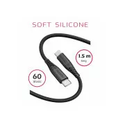 SWISSTEN DATA KABEL MEKI SILIKON USB-C / USB-C 1.5 M 60W CRNI