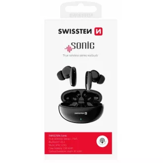 SWISSTEN BLUETOOTH TWS SLUŠALICE SONIC CRNE SWISSTEN BLUETOOTH TWS SLUŠALICE SONIC CRNE