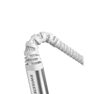 SWISSTEN PODATKOVNI KABEL KEVLAR USB / LIGHTNING 1,5 M BIJELI