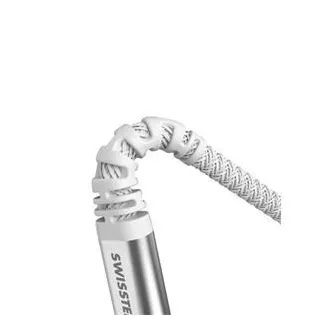 SWISSTEN PODATKOVNI KABEL KEVLAR USB / LIGHTNING 1,5 M BIJELI