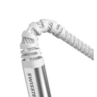 SWISSTEN DATA KABEL KEVLAR USB / USB-C 1,5 M BIJELI