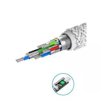 SWISSTEN DATA KABEL KEVLAR USB / USB-C 1,5 M BIJELI