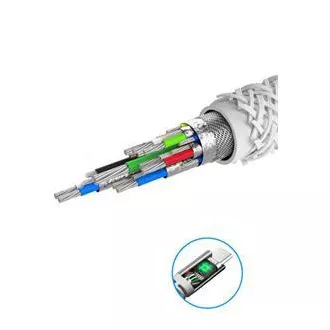 SWISSTEN PODATKOVNI KABEL KEVLAR USB-C / LIGHTNING 1,5 M BIJELI