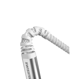 SWISSTEN PODATKOVNI KABEL KEVLAR USB-C / USB-C 1,5 M BIJELI