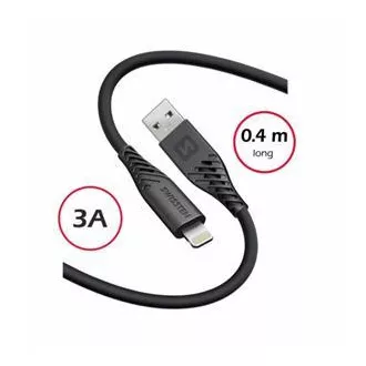 SWISSTEN PODATKOVNI KABEL MEKI SILIKON USB-A / LIGHTNING 0,4 M CRNI SWISSTEN PODATKOVNI KABEL MEKI SILIKON USB-A / LIGHTNING 0,4 M CRNI