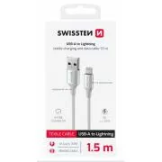 SWISSTEN DATA KABEL TEXTILE II USB / LIGHTNING 1,5 M BIJELI