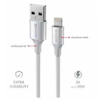 SWISSTEN DATA KABEL TEXTILE II USB / LIGHTNING 1,5 M BIJELI