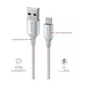 SWISSTEN DATA KABEL TEXTILE II USB / LIGHTNING 1,5 M BIJELI