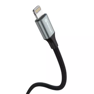 SWISSTEN DATA KABEL TEXTILE II USB / LIGHTNING 1,5 M CRNI