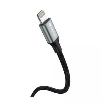 SWISSTEN DATA KABEL TEXTILE II USB / LIGHTNING 1,5 M CRNI