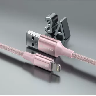 SWISSTEN DATA KABEL TEXTILE II USB / LIGHTNING 1,5 M PINK SWISSTEN DATA KABEL TEXTILE II USB / LIGHTNING 1,5 M PINK