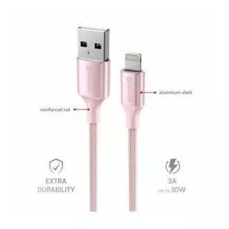 SWISSTEN DATA KABEL TEXTILE II USB / LIGHTNING 1,5 M PINK SWISSTEN DATA KABEL TEXTILE II USB / LIGHTNING 1,5 M PINK