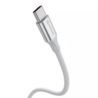 SWISSTEN PODATKOVNI KABEL TEKSTILNI II USB / USB-C 1,5 M BIJELI