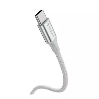 SWISSTEN PODATKOVNI KABEL TEKSTILNI II USB / USB-C 1,5 M BIJELI