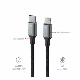 SWISSTEN PODATKOVNI KABEL TEXTILE II USB-C / LIGHTNING 1,5 M CRNI SWISSTEN PODATKOVNI KABEL TEXTILE II USB-C / LIGHTNING 1,5 M CRNI