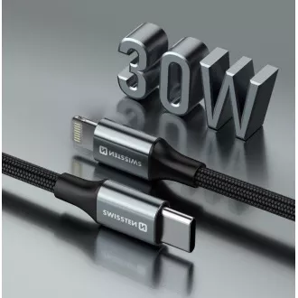 SWISSTEN PODATKOVNI KABEL TEXTILE II USB-C / LIGHTNING 1,5 M CRNI SWISSTEN PODATKOVNI KABEL TEXTILE II USB-C / LIGHTNING 1,5 M CRNI