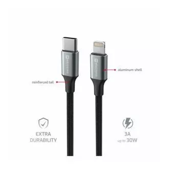 SWISSTEN PODATKOVNI KABEL TEXTILE II USB-C / LIGHTNING 1,5 M CRNI SWISSTEN PODATKOVNI KABEL TEXTILE II USB-C / LIGHTNING 1,5 M CRNI