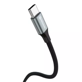 SWISSTEN PODATKOVNI KABEL TEKSTILNI II USB-C / USB-C 1,5 M CRNI