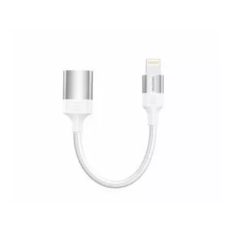 SWISSTEN OTG ADAPTER TEXTILE LIGHTNING (muški) / USB-A (ženski) 0,12 M BIJELI
