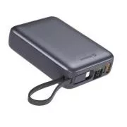 SWISSTEN POWER BANK 20000 mAh S INTEGRANIRANIM USB-C I LIGHTNING KABLOVIMA SPACE SILVER