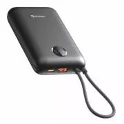 SWISSTEN POWER BANK VOLTBOX 35W 20000 mAh S INTEGRIRANIM USB-C I LIGHTNING KABLOVIMA CRNA