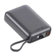 SWISSTEN POWER BANK 20000 mAh 45W S INTEGRIRANIM USB-C KABELOM SPACE SILVER